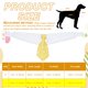 thumbnail image 2 of Collar de perro con pajarita Uxcell, pajarita de esmoquin linda con collar blanco ajustable hecho a mano para mascotas formales, corbata para gatos (amarillo, L), para cachorros medianos/ gatitos boda, 2 of 7