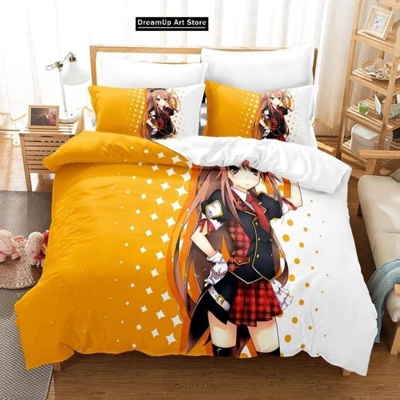 Okami-san Her Seven Companions Bedding Set Boys Girls Duvet Cover Pillowcase Bed Adult Bedroom