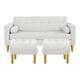thumbnail image 1 of Sofa Retro 3c + 2 Pouf Felpa 01 Crudo, 1 of 6