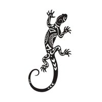 Bothyi - Decoración De Pared De Geco De Metal, Silueta Decorativa Para El Hogar, Sala De Estar Y Patio, 1 Pieza