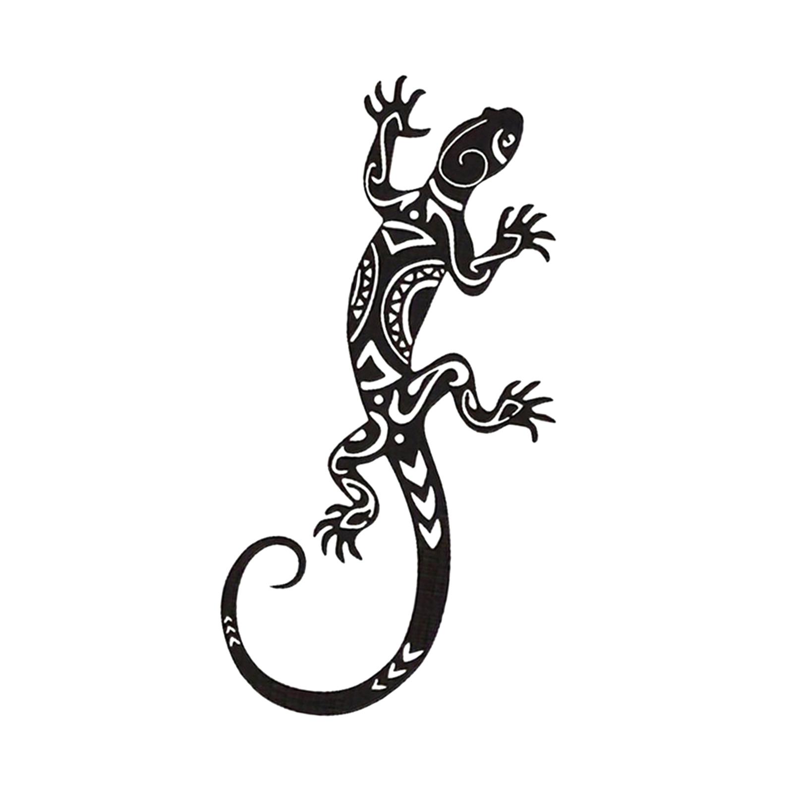 Bothyi - Decoración De Pared De Geco De Metal, Silueta Decorativa Para El Hogar, Sala De Estar Y Patio, 1 Pieza