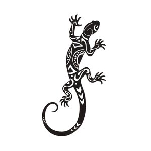 Bothyi - Decoración De Pared De Geco De Metal, Silueta Decorativa Para El Hogar, Sala De Estar Y Patio, 1 Pieza