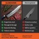 thumbnail image 3 of Cuchillo Chef GLOBEHOME Damasco 8 pulgadas 10Cr15MoV, 3 of 3
