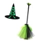 thumbnail image 1 of Sombrero De Escoba De Bruja De Halloween Palo De Escoba De Bruja Para Carnavales Fotografía Navide?a Verde, 1 of 5