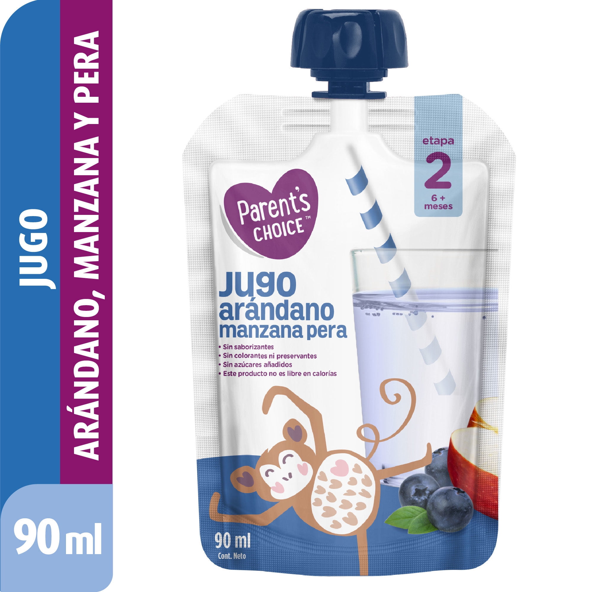Jugo Arándano, Manzana Y Pera 90 ml Parent's Choice