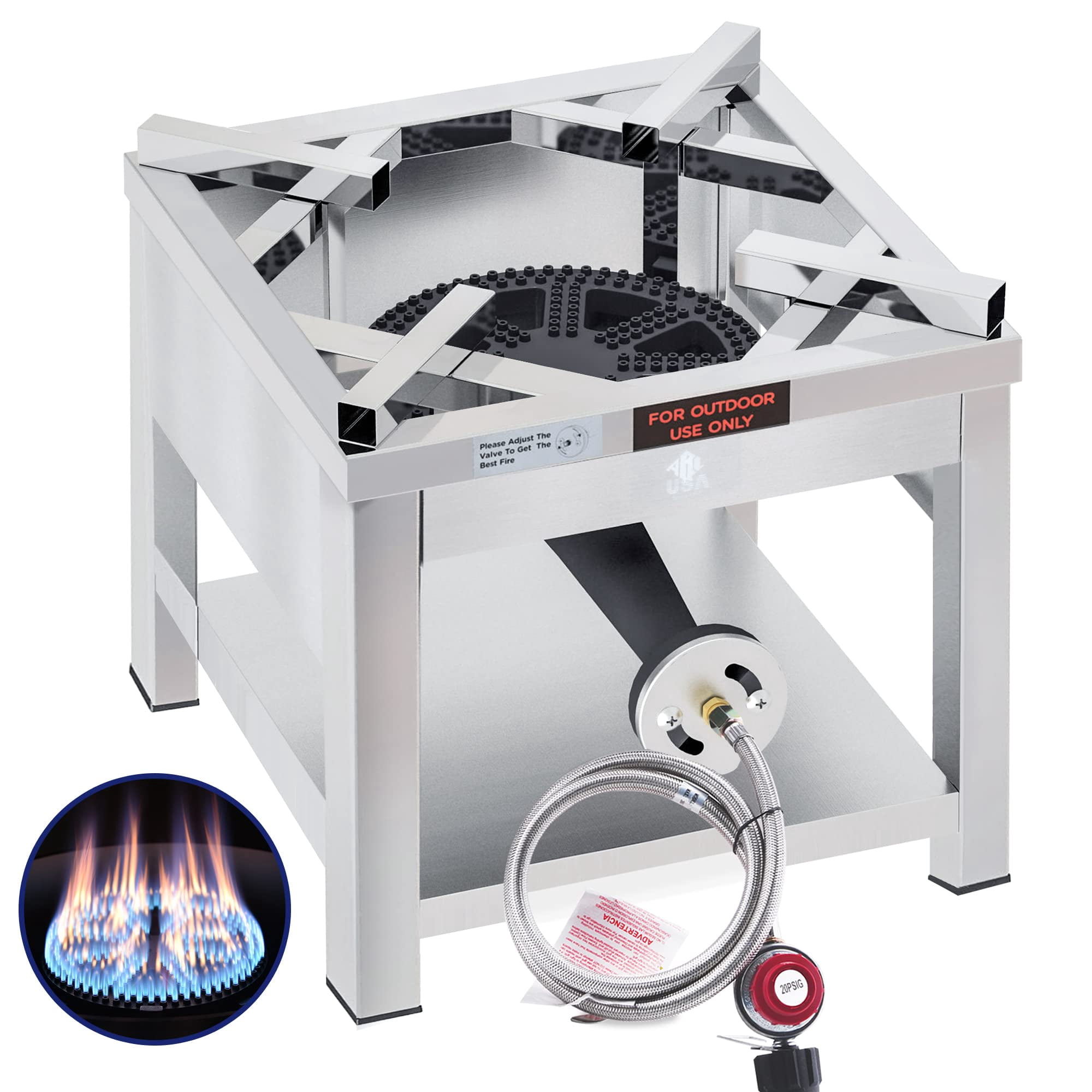 Arc Advanced Royal Champion - Estufa De Propano Arc De Acero Inoxidable Con Un Solo Quemador, 200,000 Btu