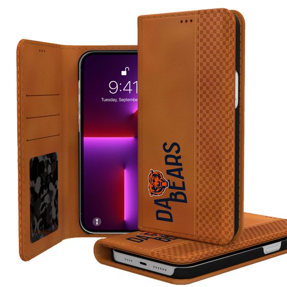 Funda para teléfono Keyscaper Chicago Bears tipo folio marrón