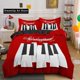 thumbnail image 1 of Piano KeysMusical Notes Bedding Set Boys Girls Duvet Cover Pillowcase Bed Adult Bedroom, 1 of 5