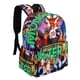 thumbnail image 2 of Monster Bash-theme Backpack, Campus style schoolbag Bookbag with Adjustable Shoulder Straps And Large Zip Compartment, Unisex Travel Bags.42x30x15cm, 2 of 6