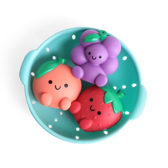 Juguete de baño Itzy Ritzy - Set de 4 rociadores con forma de fruta