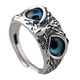 thumbnail image 5 of Demon Eye Owl Anillos Retro Elegante Anillo Llamativo Para Pareja Amantes Hombres Mujeres Azul, 5 of 5
