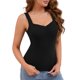 thumbnail image 4 of INSPIRE CHIC Camisetas sin mangas para mujer Regreso a clases Cuello en V Térmico con sujetador incorporado Camiseta interior cálida Capa base Chaleco M Negro, 4 of 5