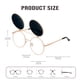 thumbnail image 5 of Gafas de sol retro J&L Glasses con mecanismo plegable dorado/negro, 5 of 6