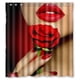 thumbnail image 1 of Cortina de ducha con diseño de labios rojos y rosas, con ganchos, tamaño 60 x 72 pulgadas, 1 of 3