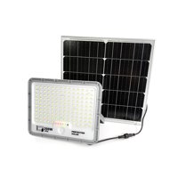 Teimporta - Foco Proyector Solar Led Exterior Itd 200W Fría Ip65 Sensor - Negro - Blanco Frío