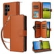 thumbnail image 3 of Funda Cartera con Cremallera y Correa para Samsung Galaxy S23 Ultra Soporte y Tarjetero Marrón, 3 of 6