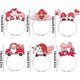 thumbnail image 5 of Diadema de papel con gafas para San Valentín, divertida diadema y gafas para San Valentín | Diadema de San Valentín con gafas para fiestas, accesorios de disfraces navideños, 5 of 7