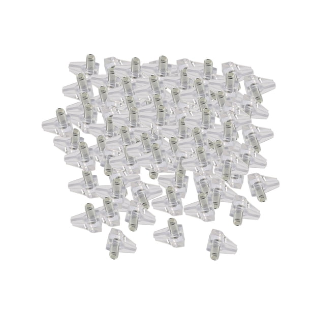 100 Piezas De Pasadores De Estante, Soportes De Estante Para Armario, Herrajes Para Muebles De Cocina, Transparentes