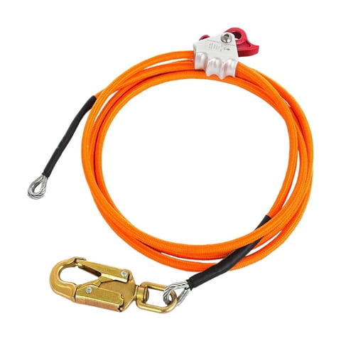 Magideal - Kit De Línea Abatible Con Núcleo De Alambre De Acero, Cuerda De Escalada Arborista, Cuerda De Posicionamiento, Cuerda De Escalada De Árboles Para Trab 12Mm X 24M