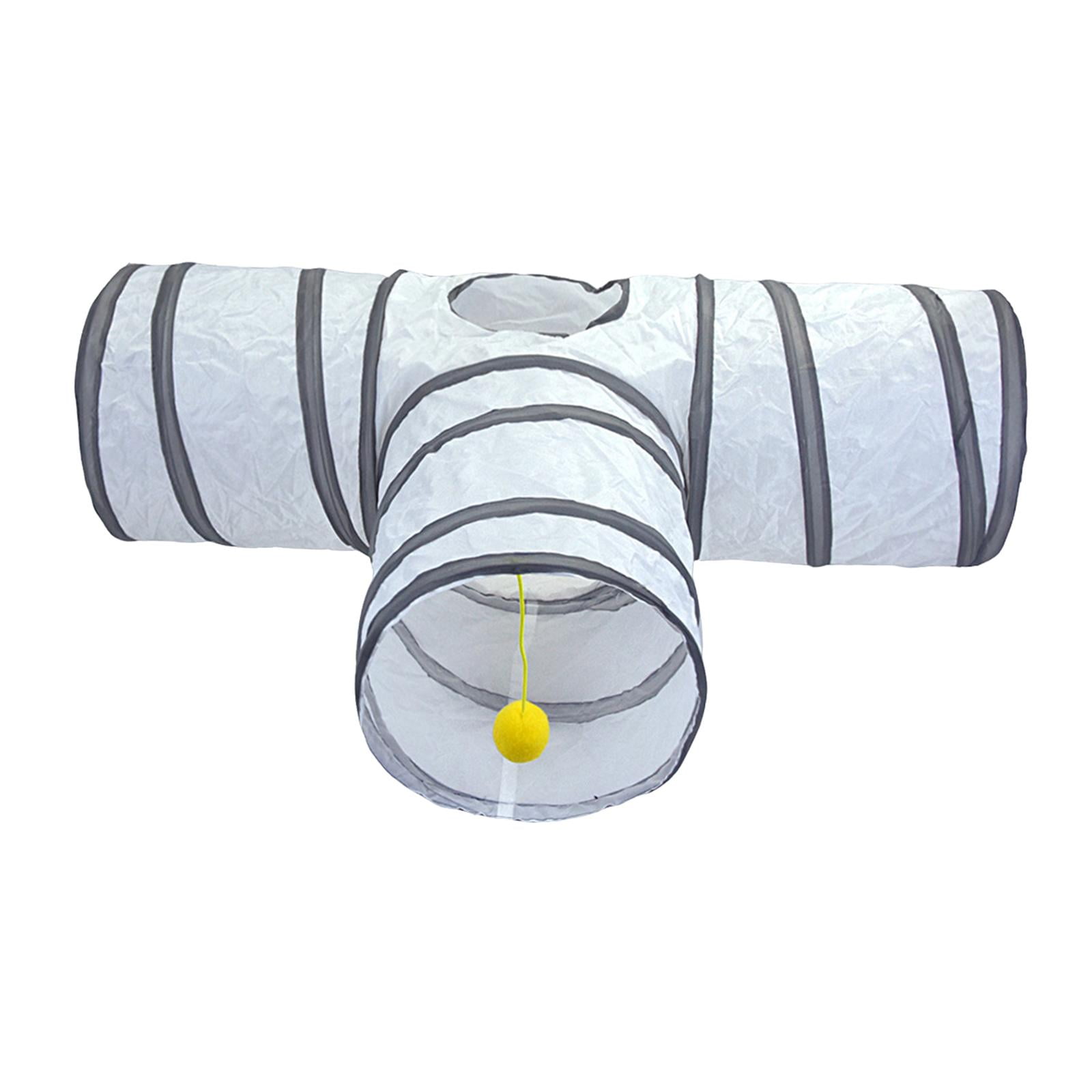 Tubo Plegable De Túnel Para Gatos De 3 Vías Con Pelota De Juego Para Gatos, Conejos, Cobayas