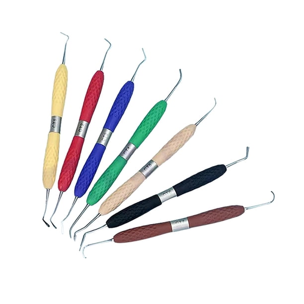 7x instrumento de relleno compuesto , herramienta de espátula de relleno, Kit de restauración de resina estética, herramienta de de