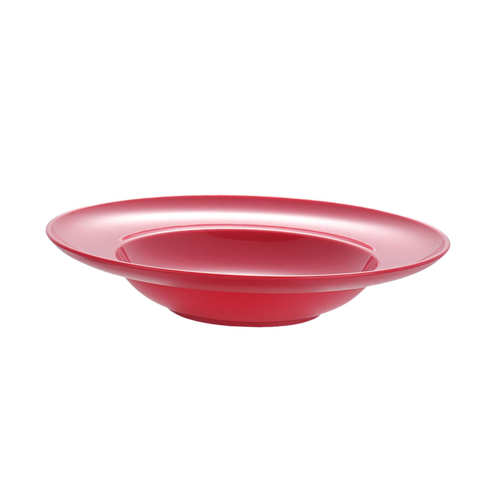 Magideal - Plato Para Pasta Con Borde Plato Para Pasta Plato Para Servir Plato Para Sopa Multifunción Para Hotel Plato Para Cena Para Ensaladas Postres Reuniones Rojo