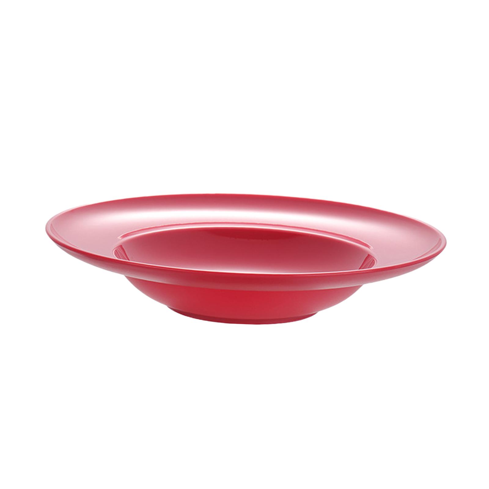 Magideal - Plato Para Pasta Con Borde Plato Para Pasta Plato Para Servir Plato Para Sopa Multifunción Para Hotel Plato Para Cena Para Ensaladas Postres Reuniones Rojo