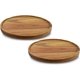 thumbnail image 1 of Organizador Lazy Susan AUAM de madera de acacia de 9 pulgadas, paquete de 2, 1 of 6