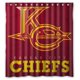 thumbnail image 1 of Cortina de ducha de los Kansas City Chiefs, juego de cortina de baño con ganchos, tamaño 66 x 72 pulgadas, 1 of 3