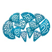 Stencils Roylco Mandala Fraction De Plástico Translúcido X11