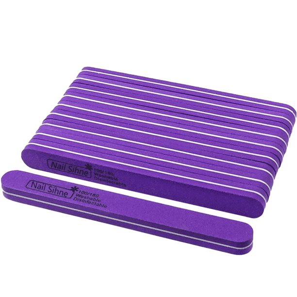 Limas de uñas para uñas acrílicas, limas pulidoras de uñas de grano, limas de esmeril de doble cara, limas de manicura para uñas naturales, profesionales