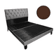 thumbnail image 1 of Base de Cama con Respaldo a Piso King Beige Felpa, 1 of 2