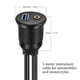 thumbnail image 4 of Soporte USB empotrado de 1 m (3 pies), extensión auxiliar de 3,5 mm y USB 3.0, para tablero, empotrado, panel, para coche, barco y motocicleta., 4 of 5