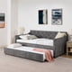 thumbnail image 1 of Twin Size Upholstery DayBed with Twin Size Pop-up Trundle and USB Charging Design, 1 of 3