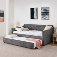 M&Ms - Twin Size Upholstery Daybed With Twin Size Pop-Up Trundle And Usb Charging Design