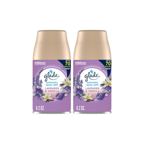 Aerosol de repuesto automático Glade para ambientador, lavanda y vainilla