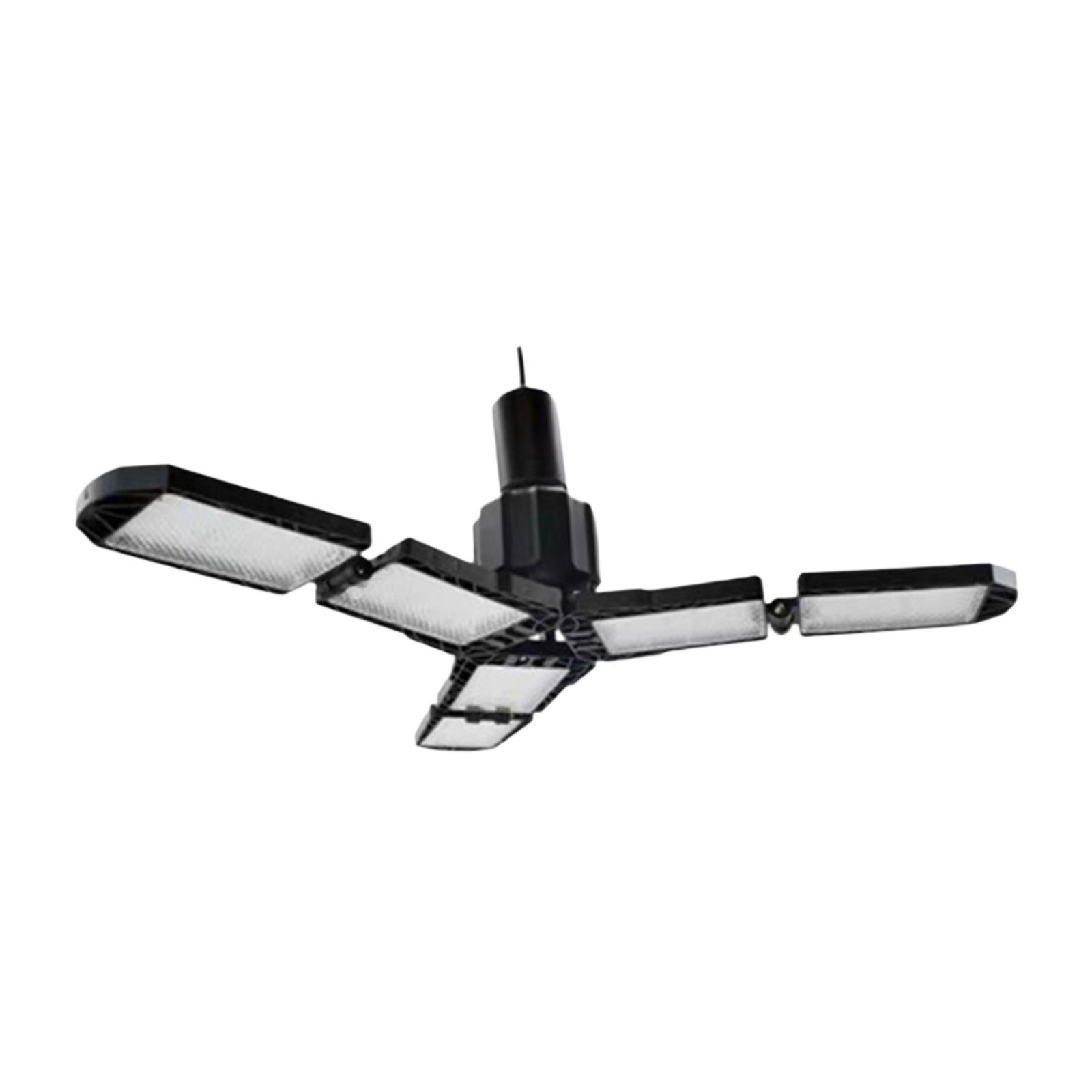 Magideal - Luz Led Para Garaje Con Tornillo En E27, Lámpara De Taller Deformable, Fácil Instalación, 6 Paneles Ajustables Para Estación, Ático, Almacén, Granero