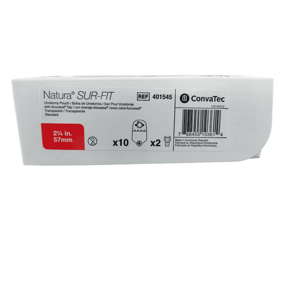 Pack x 10 Bolsas Urostomia Sur-fit Natura 57mm Convatec 401545