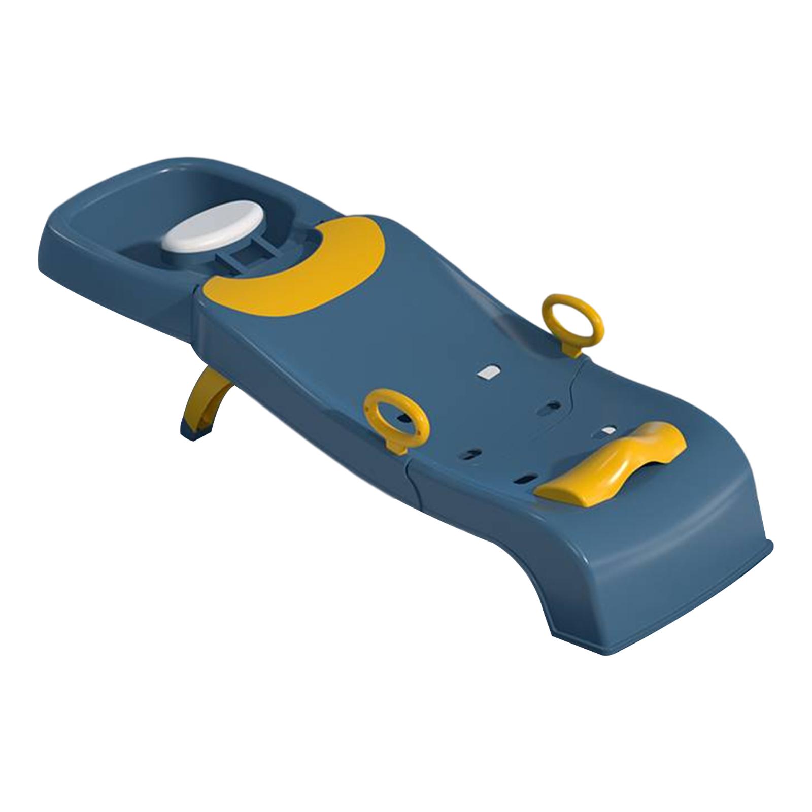 Magideal - Asiento De Salón Plegable Para Lavar El Cabello, Reclinable Con Cabeza De Pasamanos, Asiento De Baño Para Niños, Niñas Y Niños Pequeños Azul