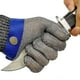 thumbnail image 4 of Guantes anticorte para matar peces, protección anticorte para las manos, guantes de acero inoxidable con alambre de metal y hierro., 4 of 5