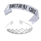thumbnail image 4 of Cumpleaños Sash & Crowns Kit Diadema Regalos Para Fiesta Boda Dama Plata, 4 of 5