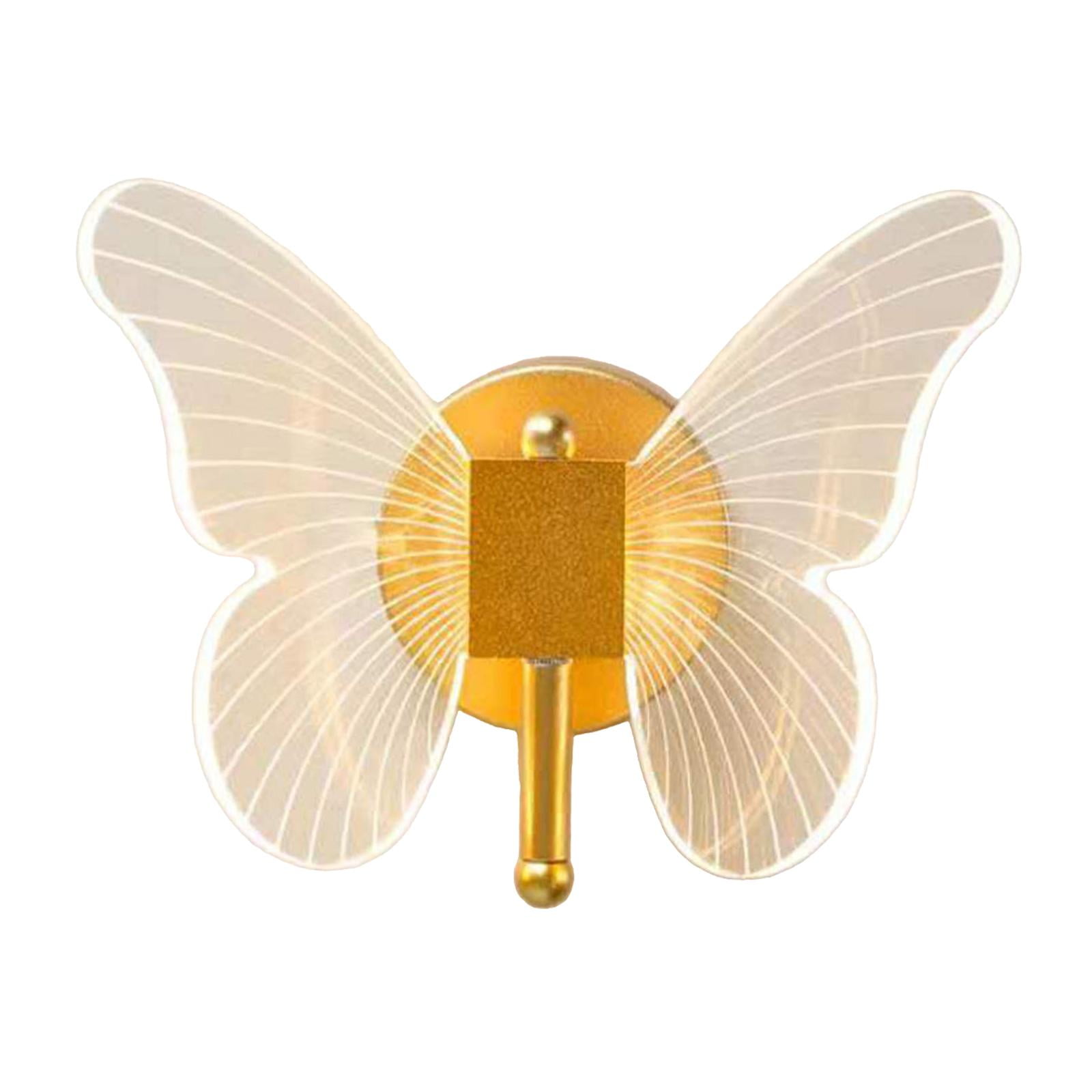 Magideal - Lámpara De Pared De Mariposa, Lámpara De Pared De Mariposa, Pantalla Acrílica, Accesorios De Iluminación Decorativos Para Habitación De Niños, Pasillo Luz Calida