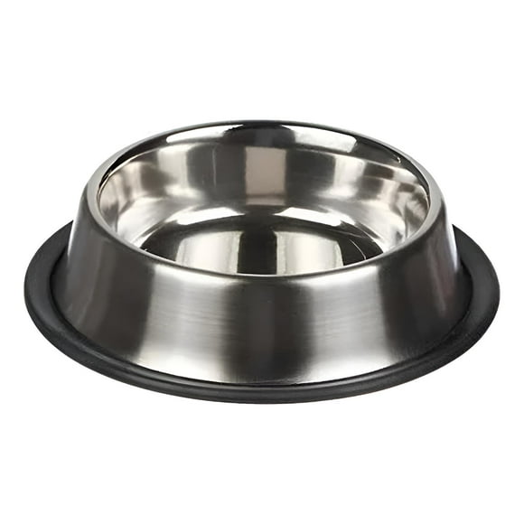 Plato Para Perro Gato Talla M Antideslizante Capacidad 450ml Plateado