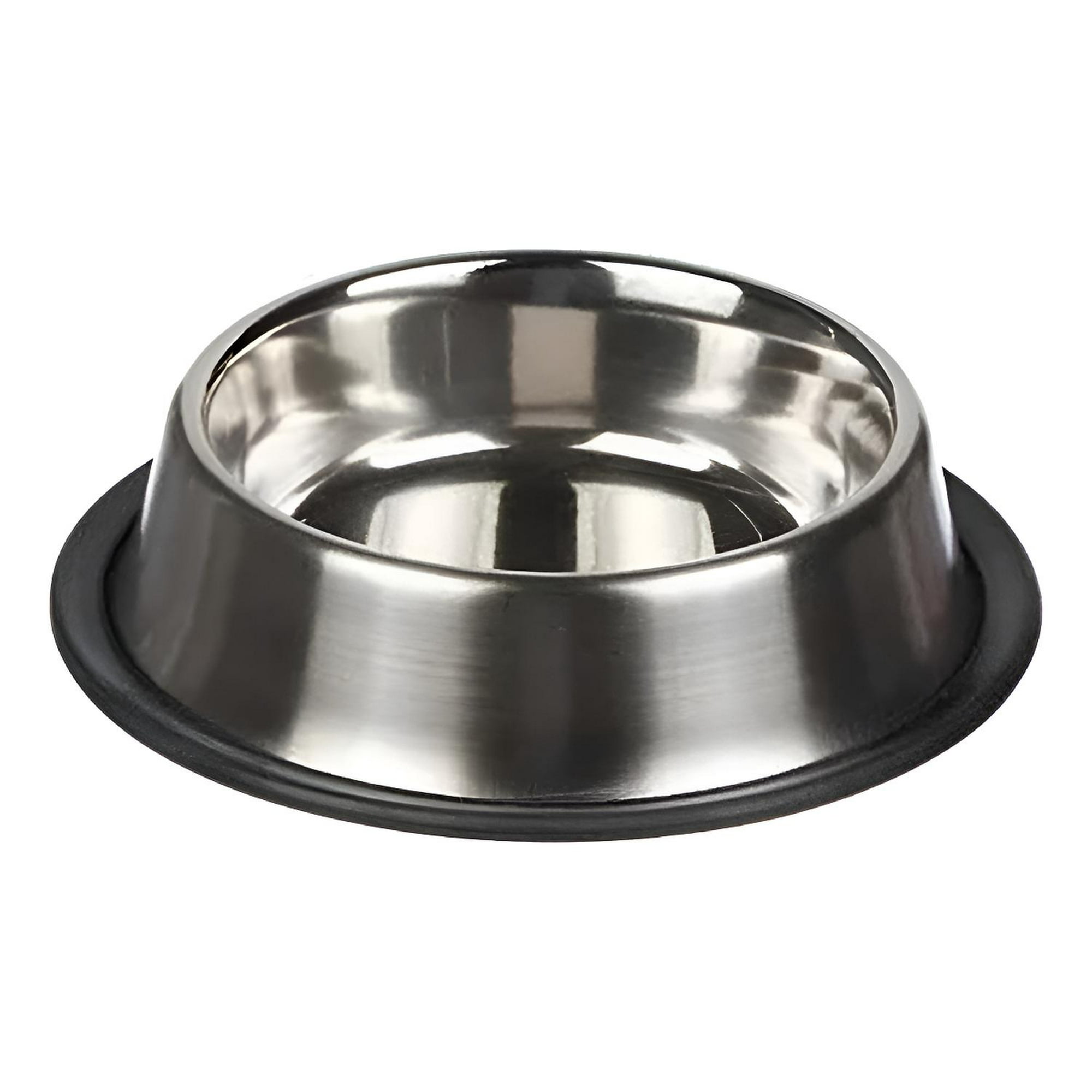 Plato Para Perro Gato Talla M Antideslizante Capacidad 450ml Plateado