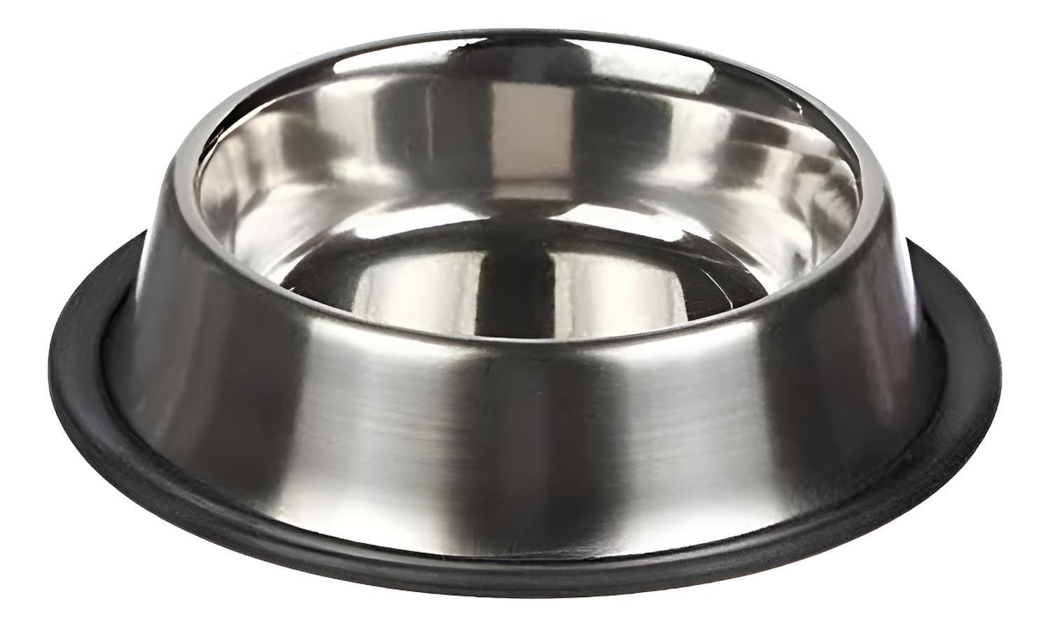 B&A - Plato Para Perro Gato Talla M Antideslizante Capacidad 450Ml Plateado