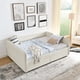 thumbnail image 2 of Daybed with Trundle Upholstered Tufted Sofa Bed, with Two Drawers, Queen Size, Boucle Fabric, Beige(88"x65.5"x29.5"), 2 of 3