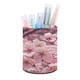 thumbnail image 1 of Flor de Cerezo-theme Cylinder Pen Holder Pencil Organizer with Flannel Lining PVC Leather Material Cardboard Base for study work 10*8CM, 1 of 6