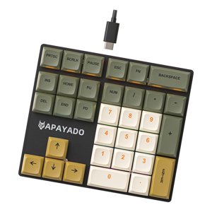 Magideal - Teclado Numérico Con Cable De 33 Teclas, Fácil De Usar, Retroiluminado Con Led Rgb, Diseño Extendido, Teclas Ergonómicas Pbt Para Ordenador Portátil, Un Eje Rojo