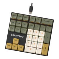 Magideal - Teclado Numérico Con Cable De 33 Teclas, Fácil De Usar, Retroiluminado Con Led Rgb, Diseño Extendido, Teclas Ergonómicas Pbt Para Ordenador Portátil, Un Eje Rojo