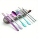 thumbnail image 1 of Travel in Style with our 8-Piece Stainless Steel Portable Utensils Set - Knife, Fork, Spoon, Chopsticks, Cleaning Brush, Straws, and Portable Case, 1 of 5